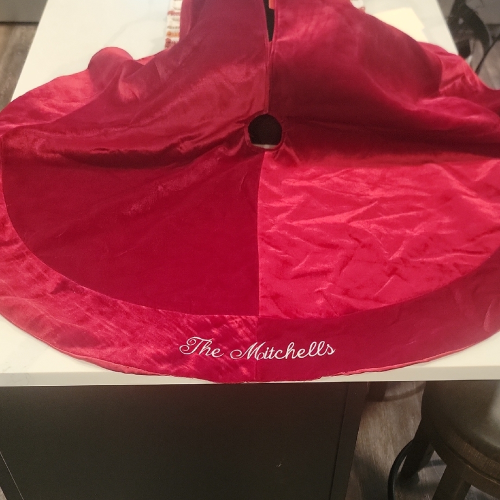 Red Velvet Christmas Tree Skirt